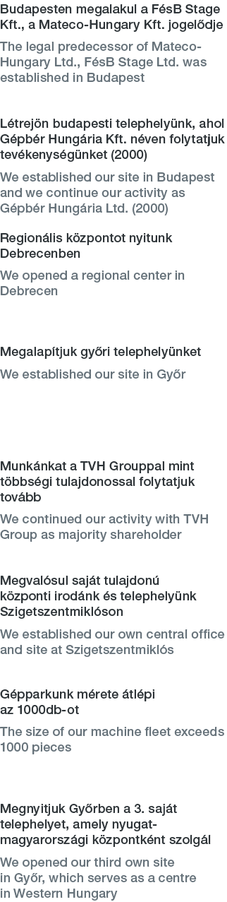 We opened our third own site in Gy r, which serves as a centre in Western Hungary,Megnyitjuk Gy rben a 3. saj t telep...