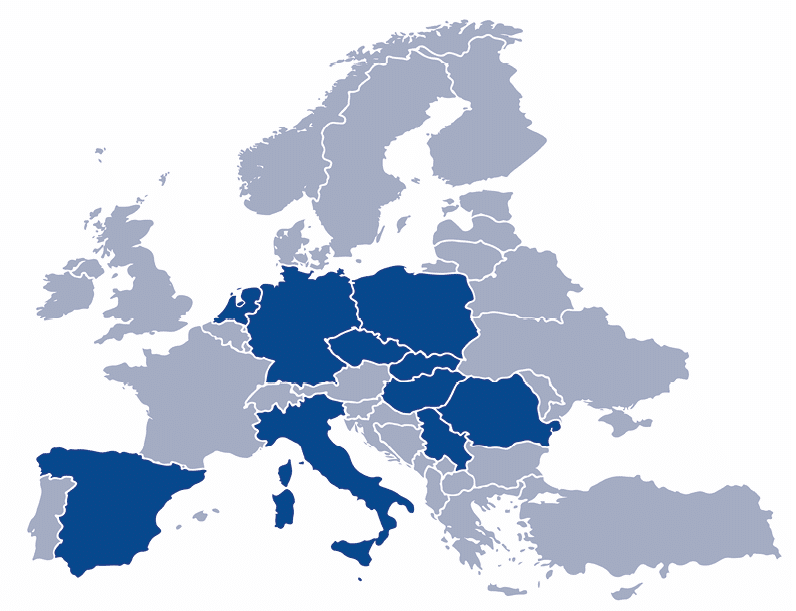Europe map vector with country borders; Shutterstock ID 726124894; Purchase Order: -