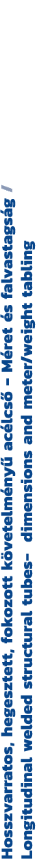 Hosszvarratos, hegesztett, fokozott k vetelm ny ac lcs  M ret  s falvastags g / Longitudinal welded structural tubes...